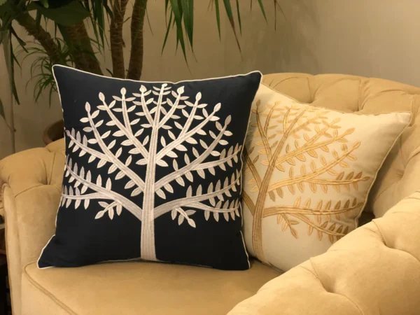 Embroidered Pillow Cover